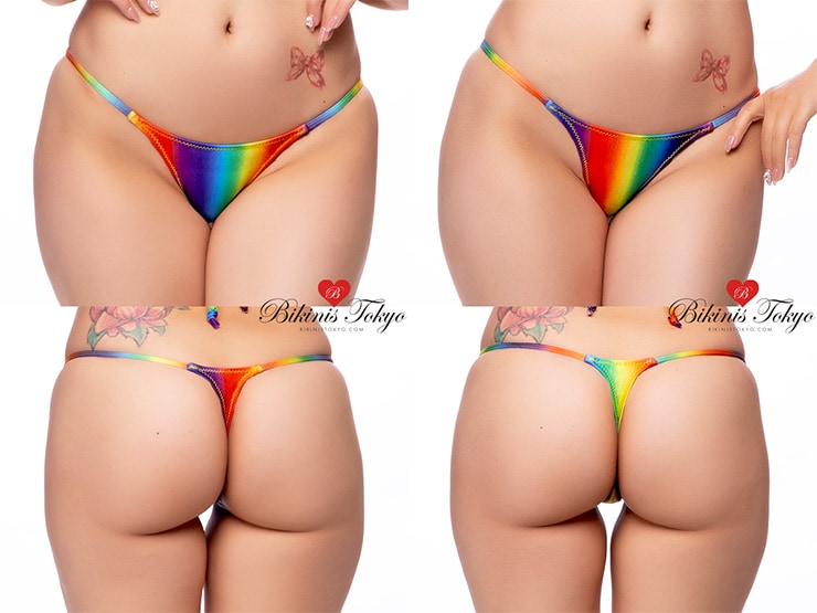 パターンTバックショーツ・レインボー
