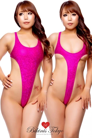 【BikinisTokyoオリジナル】TypeD 2way★スーパーハイレグレオタード・ホログラムラメホットピンク