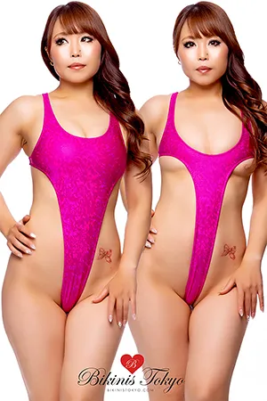 【BikinisTokyoオリジナル】TypeD 2way★スーパーハイレグレオタード・ホログラムラメホットピンク