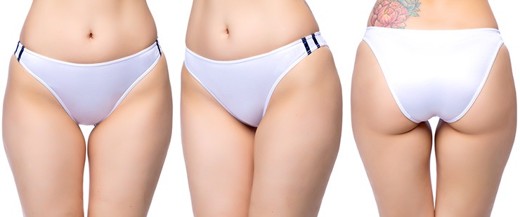 【ユニセックス】スーパーウェット素材ラインブルマフルバックショーツ・ホワイト