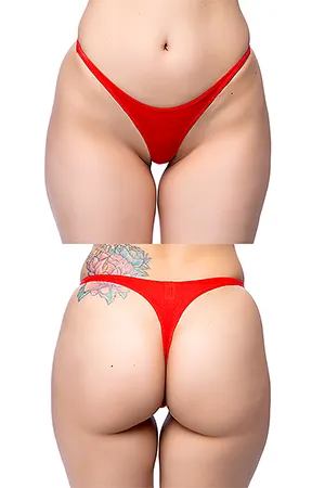 透けハイレグTバックショーツ ・レッド