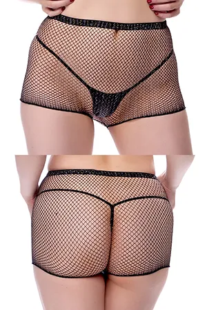 ラメネット素材ボックスショーツ