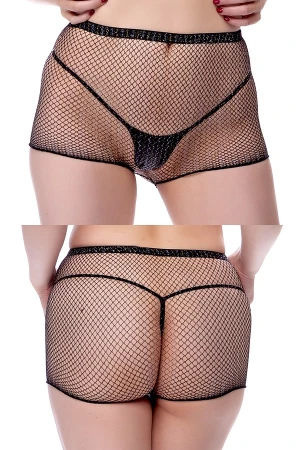 ラメネット素材ボックスショーツ