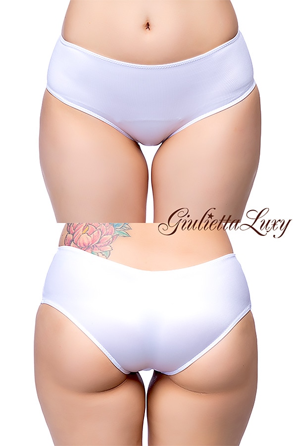 光沢スーパーWET素材ボックスショーツ・ホワイト