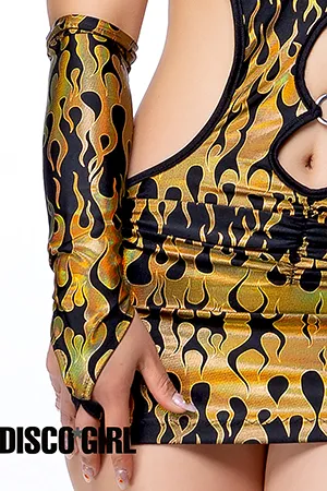 [BL商品対応]ロンググローブ・メタリックファイヤーゴールド2