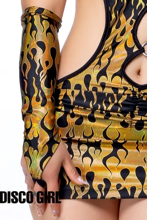 [BL商品対応]ロンググローブ・メタリックファイヤーゴールド2