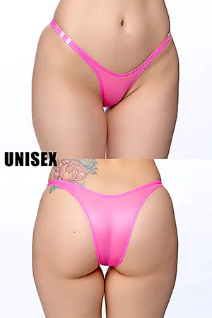 【ユニセックス】すけすけシースルーブルマ風ハーフバックショーツ・ピンク