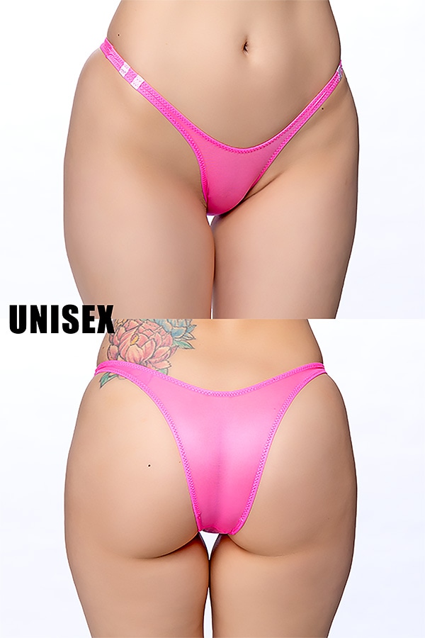 【ユニセックス】すけすけシースルーブルマ風ハーフバックショーツ・ピンク