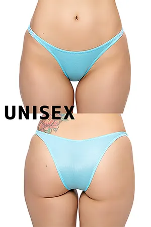 【ユニセックス】ローライズブルマ風ハーフバックショーツ・ベビーブルー