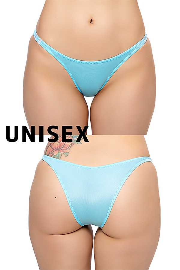 【ユニセックス】ローライズブルマ風ハーフバックショーツ・ベビーブルー