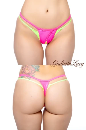 【ユニセックス】フロントクロスオープンTバックショーツ・ピンク