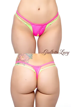 【ユニセックス】フロントクロスオープンTバックショーツ・ピンク