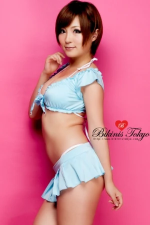 マイクロミニ プリーツスカート・ベビーブルー