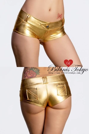 マイクロミニ ホットパンツ・ゴールド