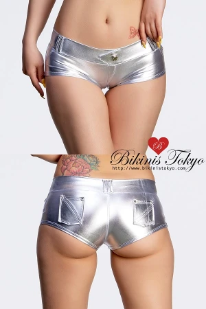 マイクロミニ ホットパンツ・シルバー