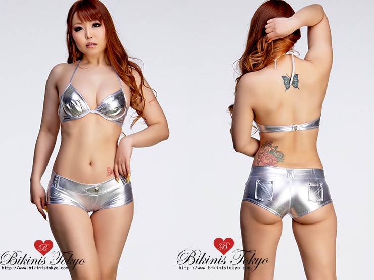 マイクロミニ ホットパンツ・シルバー