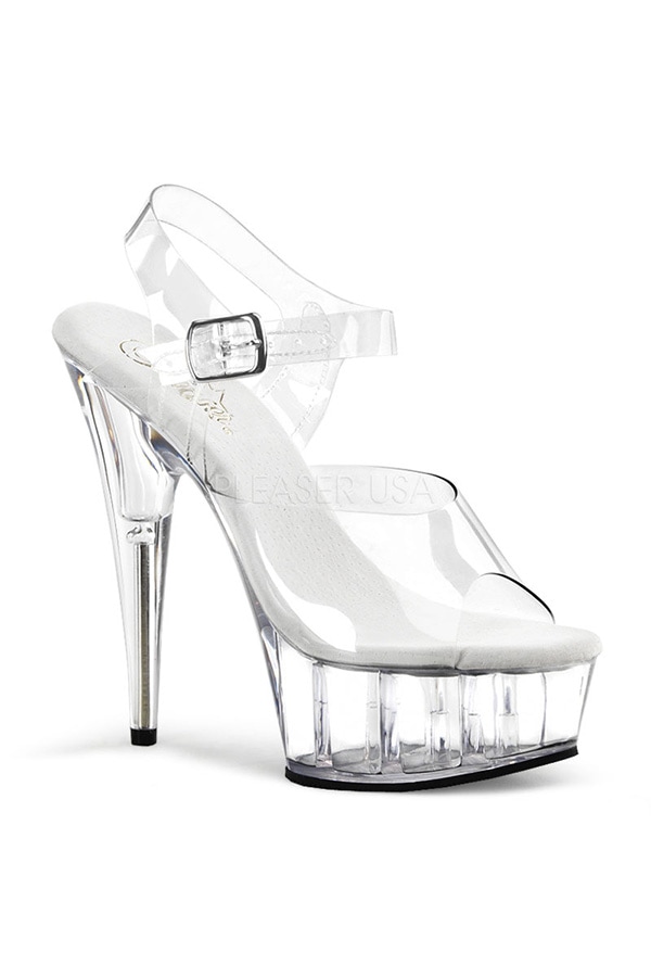 [ Pleaser プリーザー ] ハイヒール サンダル ミュール/クリアー DEL608/C/M