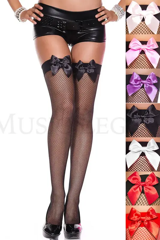 リボンガーター 網タイツ