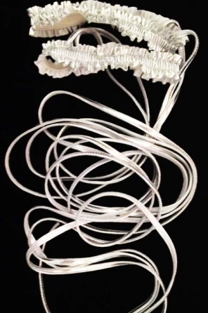 ガーター付き   レッグロープ2本セット・シルバー