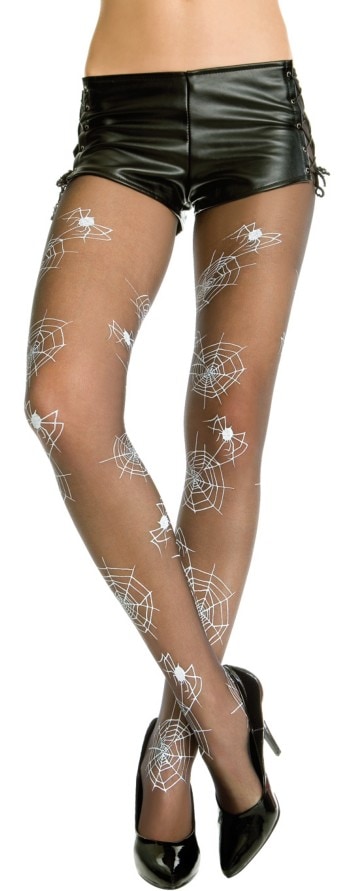 スパイダー柄シアーストッキング