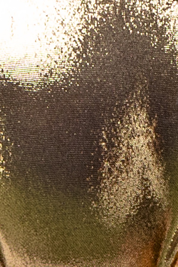 ギラギラシースルーハイレグハーフバックショーツ・ゴールドブラックラメ