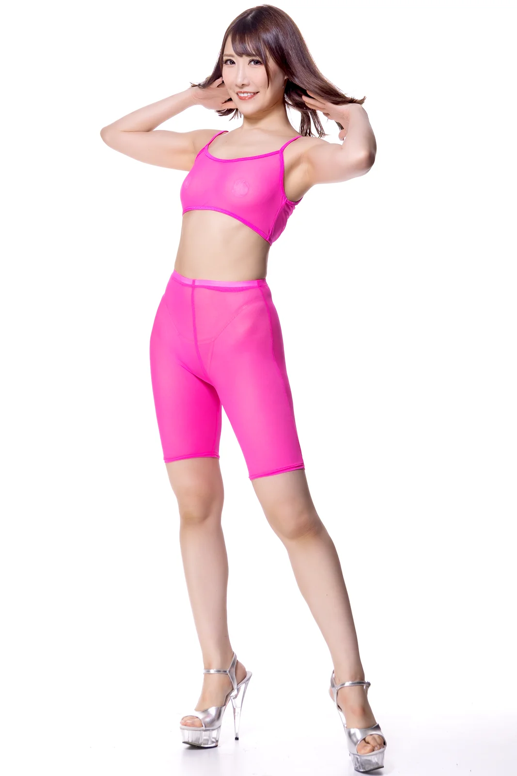 キャミブラトップ ・ピンクメッシュ