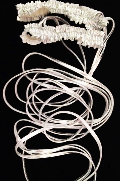 ガーター付き   レッグロープ2本セット・シルバー