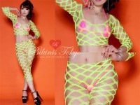 Wクロス網　ネットトップ×レギンス・イエロー|その他ランジェリー|下着・ランジェリー