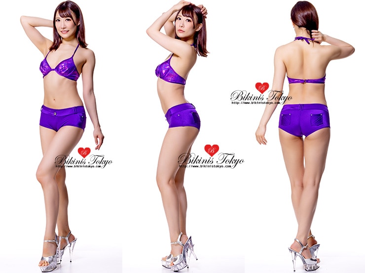 ワイヤー入りカップブラトップ・ラメパープル2