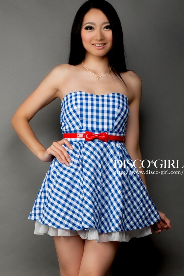 ギンガムチェックベアミニワンピ・ベビーブルー