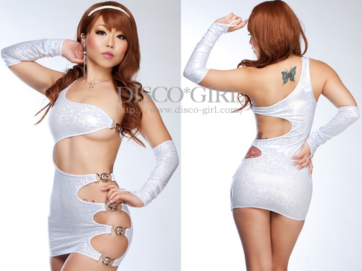 【Disco＊Girlオリジナル】指掛けグローブ・ラメホワイト