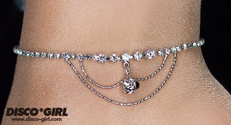 ラインストーン アンクレット