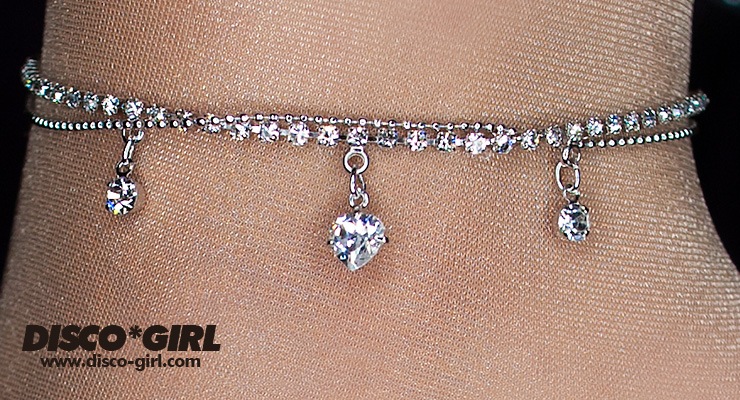 ラインストーン アンクレット