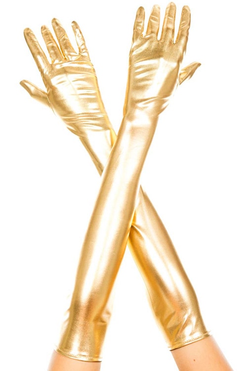 Extralongメタリックグローブ・ゴールド