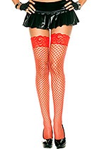 シリコン付き網タイツ・レッド|ストッキング・パンスト|ストッキング・タイツ・靴下