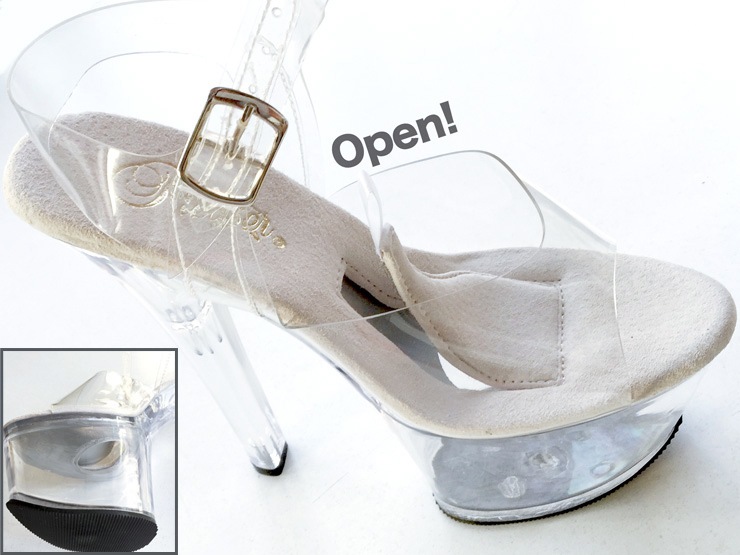 [ Pleaser プリーザー ] 前底ケース仕様ハイヒール サンダル ミュール/ TRE708/C/M