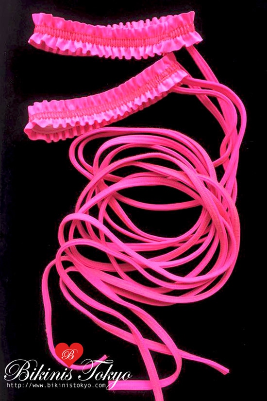 ガーター付き   レッグロープ2本セット・ピンク