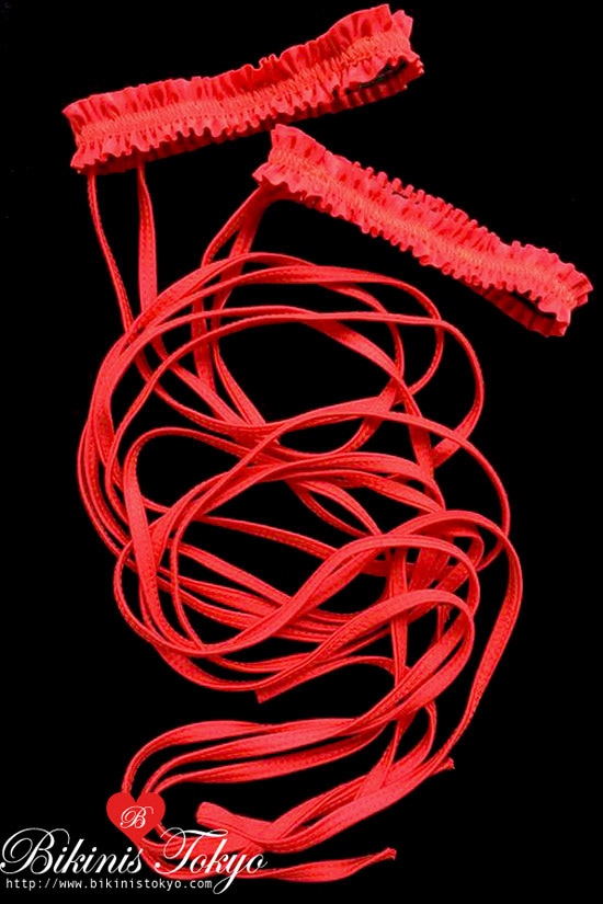 ガーター付き   レッグロープ2本セット・レッド