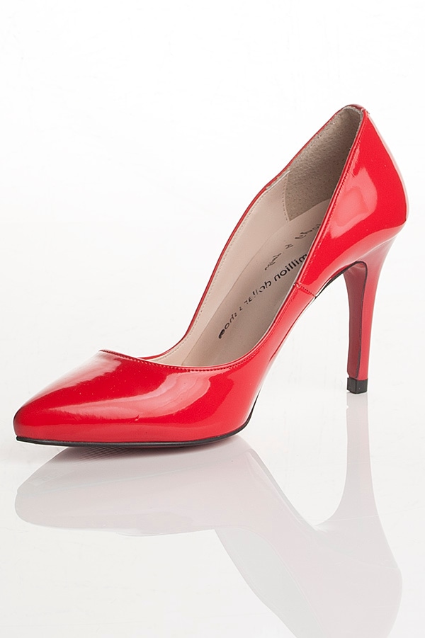 シンプルパンプス-赤