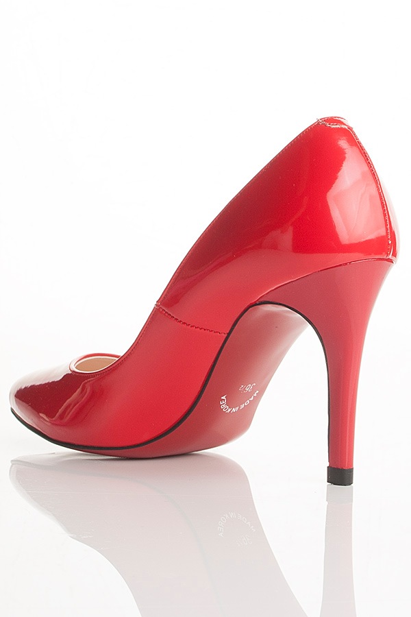 シンプルパンプス-赤