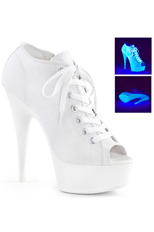 [ Pleaser プリーザー ] オープントゥスニーカーヒールDEL600SK-01/WCA/NW・ホワイト