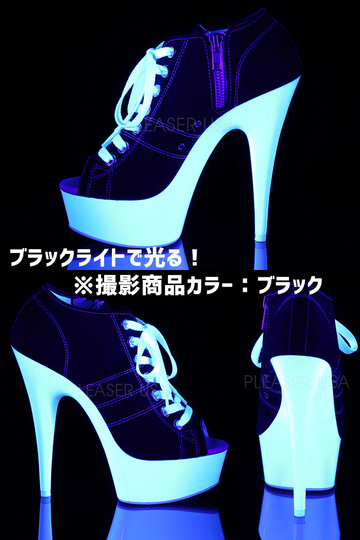 [ Pleaser プリーザー ] オープントゥスニーカーヒールDEL600SK-01/WCA/NW・ホワイト