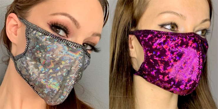 キラキラ布マスク