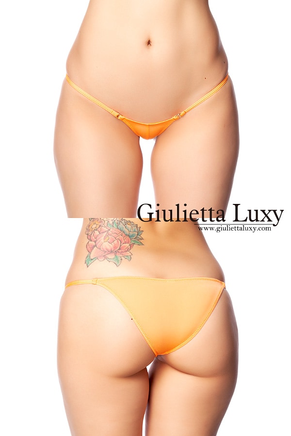 フロントセンターシャーリングシースルーショーツ・オレンジ