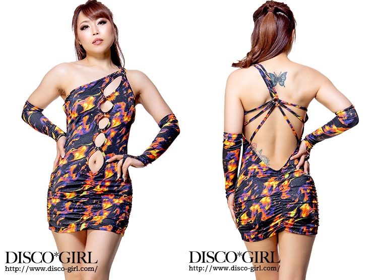 [BL商品対応]ロンググローブ・ファイヤー柄2