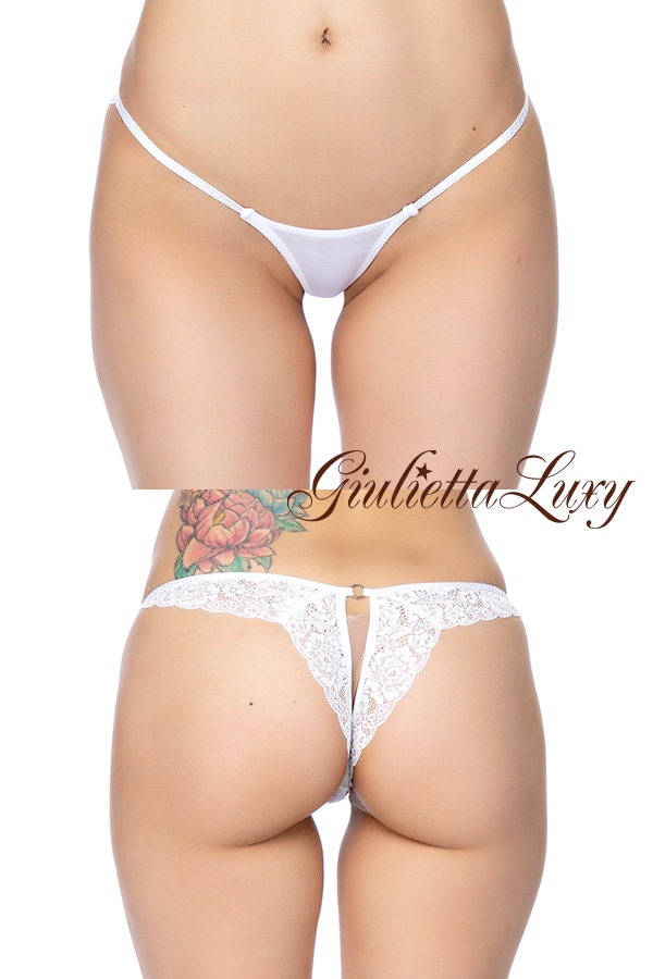 ヒップオープンバックレースショーツ・ホワイト