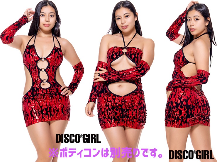 [BL商品対応]ロンググローブ・ラメフレームレッド