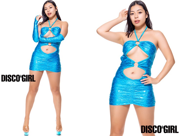 Oリングフロントオープンボディコン・マーメイドターコイズ2