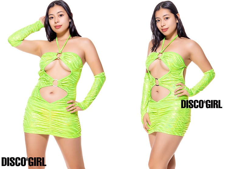 Oリングフロントオープンボディコン・ビビットゼブラライム