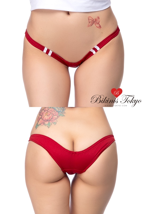 極浅ローライズライン入りブルマパンティ・エンジ